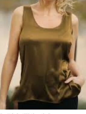 C&A Satin Scoop Neck Top